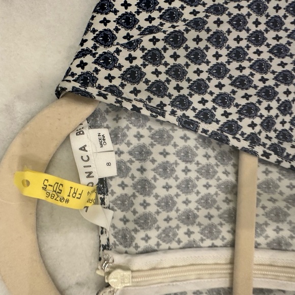 Veronica Beard Dinia Multicolor Geometric dress with slight cutout. - Picture 5 of 7